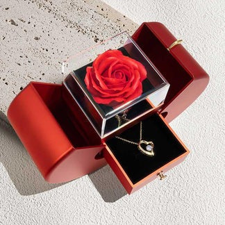 Eternal Rose Gift Box & Love Necklace