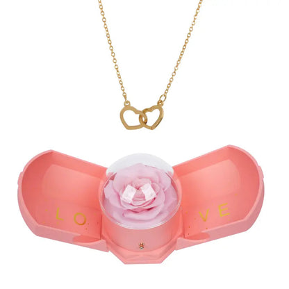 Eternal Rose Harmony Box with Engraved Necklace