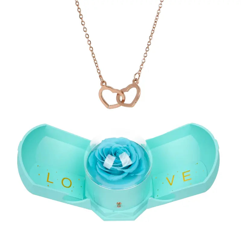 Eternal Rose Harmony Box with Engraved Necklace