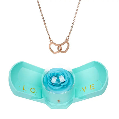 Eternal Rose Harmony Box with Engraved Necklace