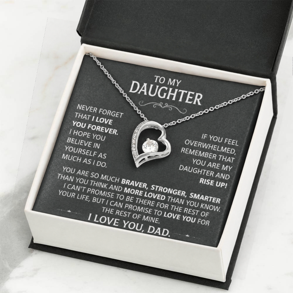 To My Daughter - Love heart necklace