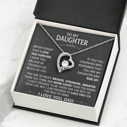 To My Daughter - Love heart necklace