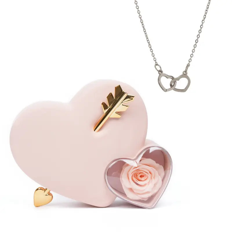Eternal Rose Love Box with Engraved Necklace
