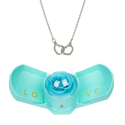 Eternal Rose Harmony Box with Engraved Necklace