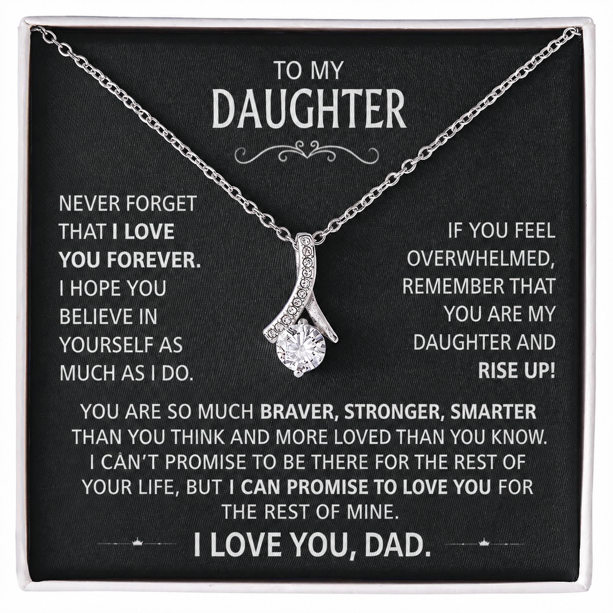 To My Daughter - Love pendant necklace
