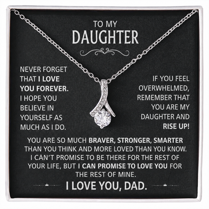 To My Daughter - Love pendant necklace