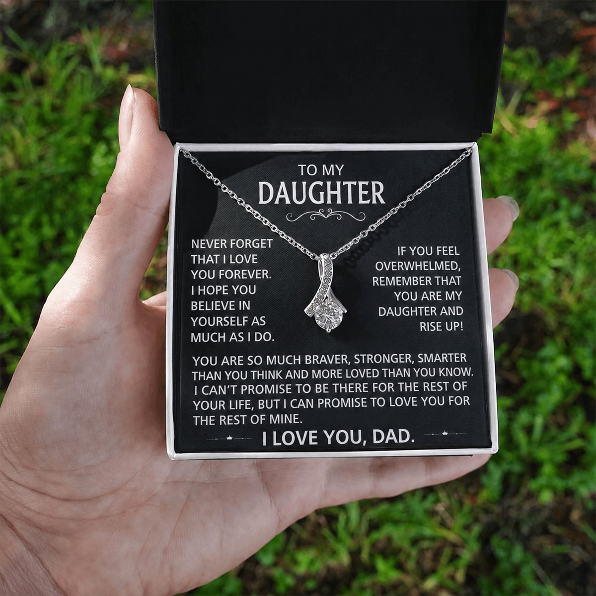 To My Daughter - Love pendant necklace