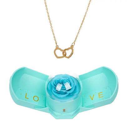 Eternal Rose Harmony Box with Engraved Necklace