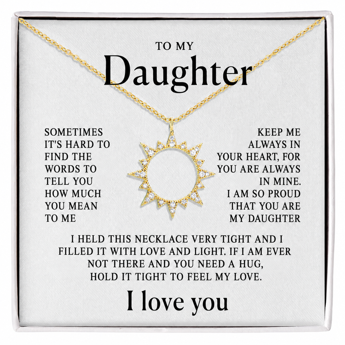 To my daughter - My sun