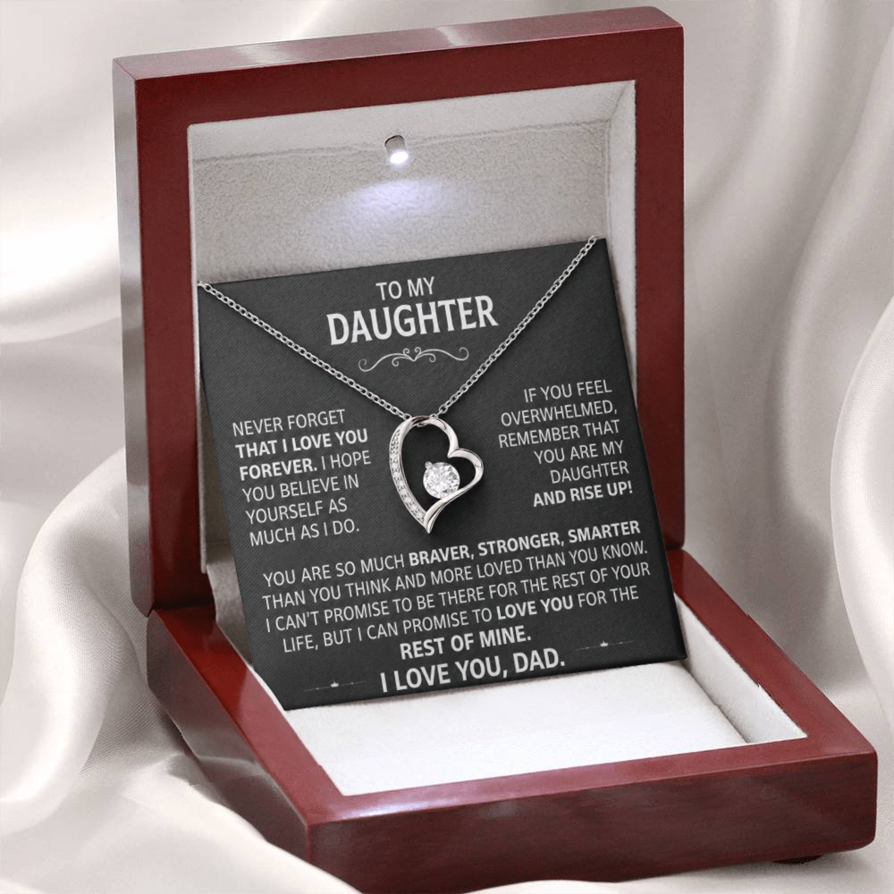 To My Daughter - Love heart necklace