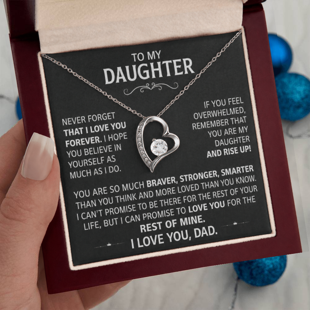 To My Daughter - Love heart necklace