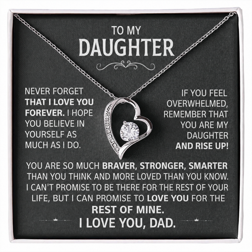 To My Daughter - Love heart necklace