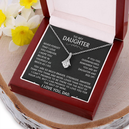 To My Daughter - Love pendant necklace