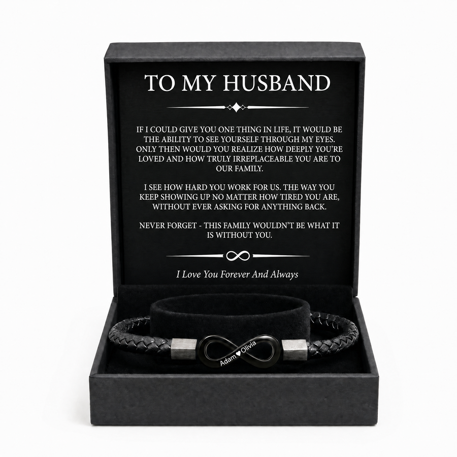 "To My Husband" - Infinity Personalized Bracelet