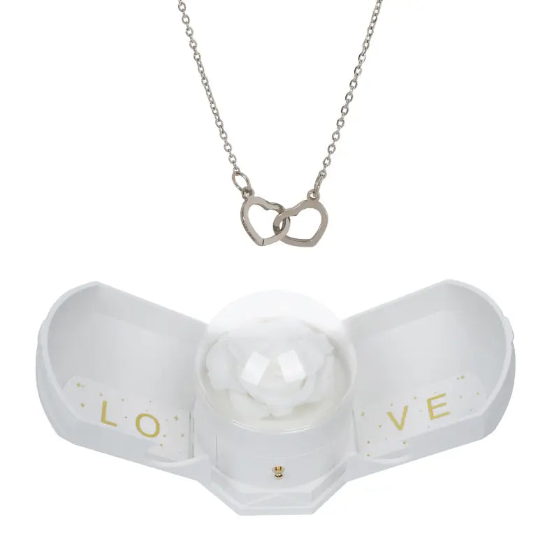 Eternal Rose Harmony Box with Engraved Necklace