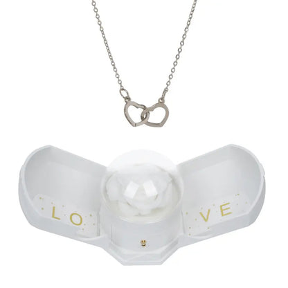 Eternal Rose Harmony Box with Engraved Necklace