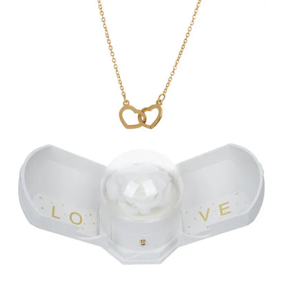 Eternal Rose Harmony Box with Engraved Necklace