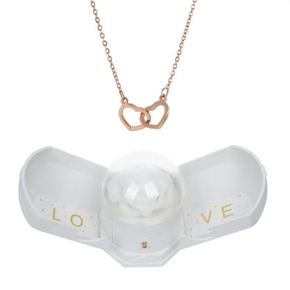 Eternal Rose Harmony Box with Engraved Necklace