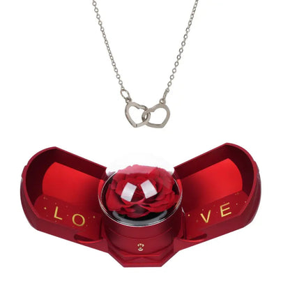 Eternal Rose Harmony Box with Engraved Necklace