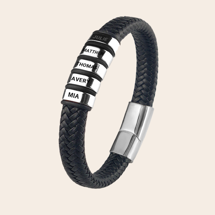 Personalized Leather Style Bracelet
