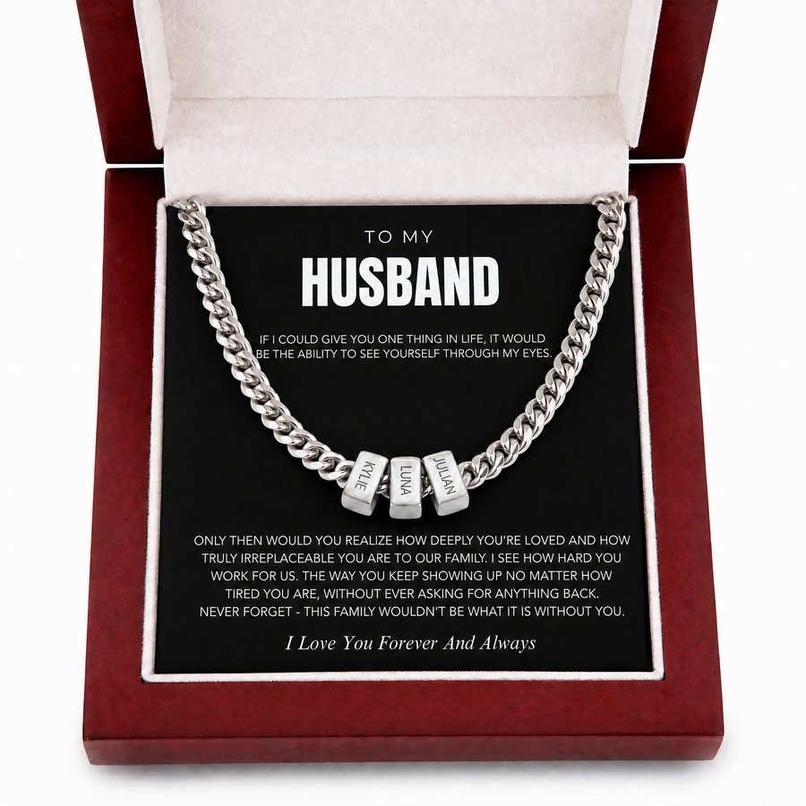 Engraved Family Name Cuban Chain