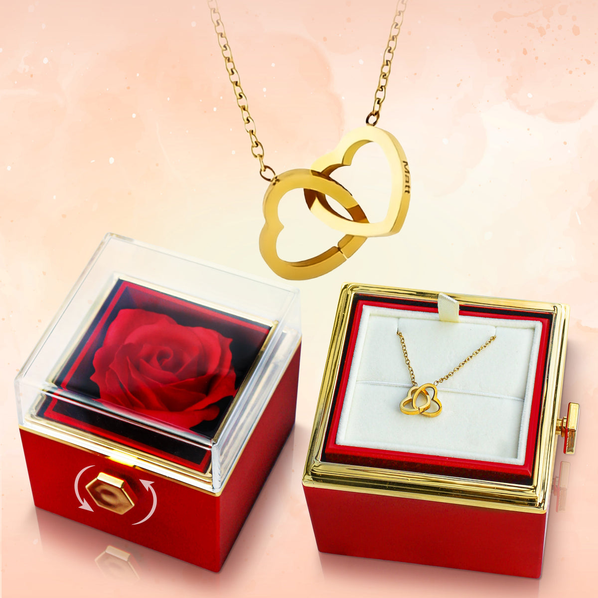 The Spin of Love™ Interlocking Hearts